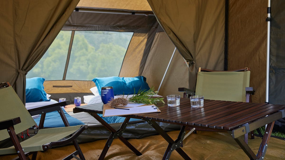 Premium Canvas tents with bedroom and living space