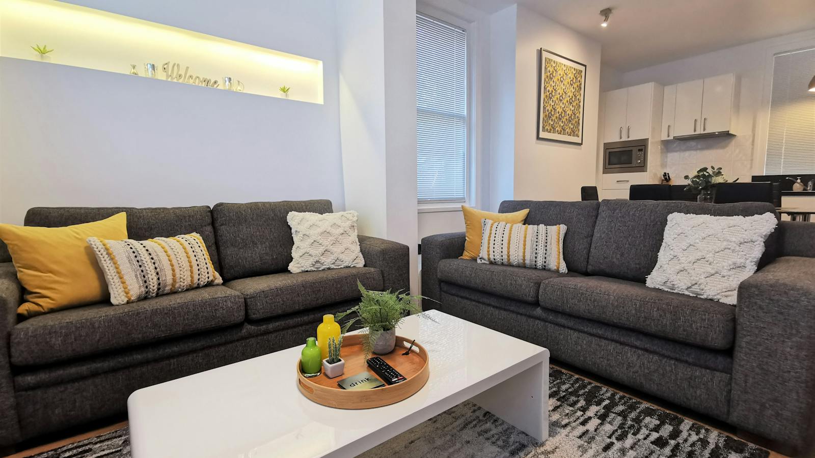 Spacious open-plan living area