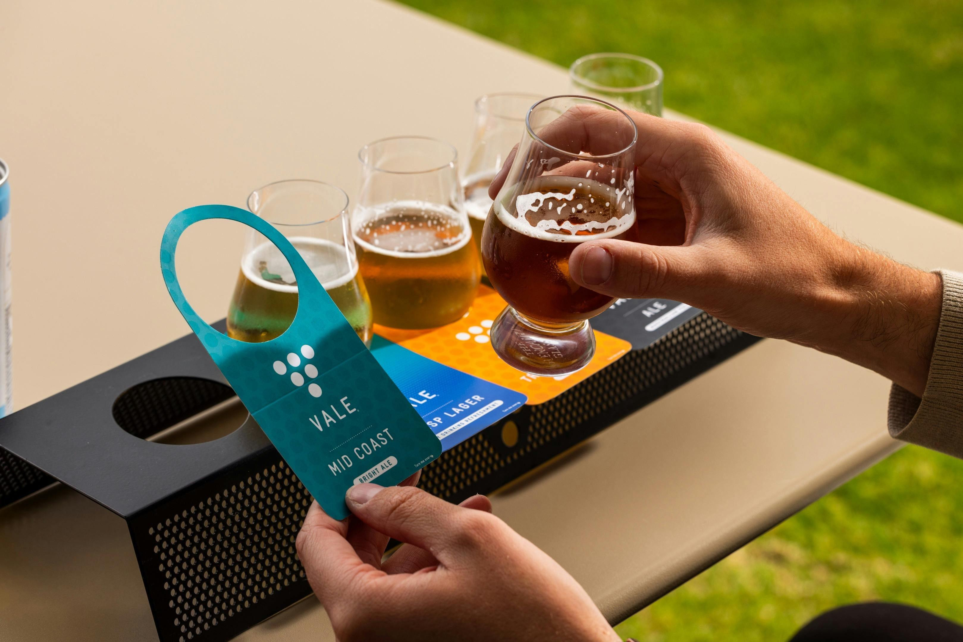 The best way to try the full range that Vale has to offer.  From sessionable lagers to hoppy IPAs.