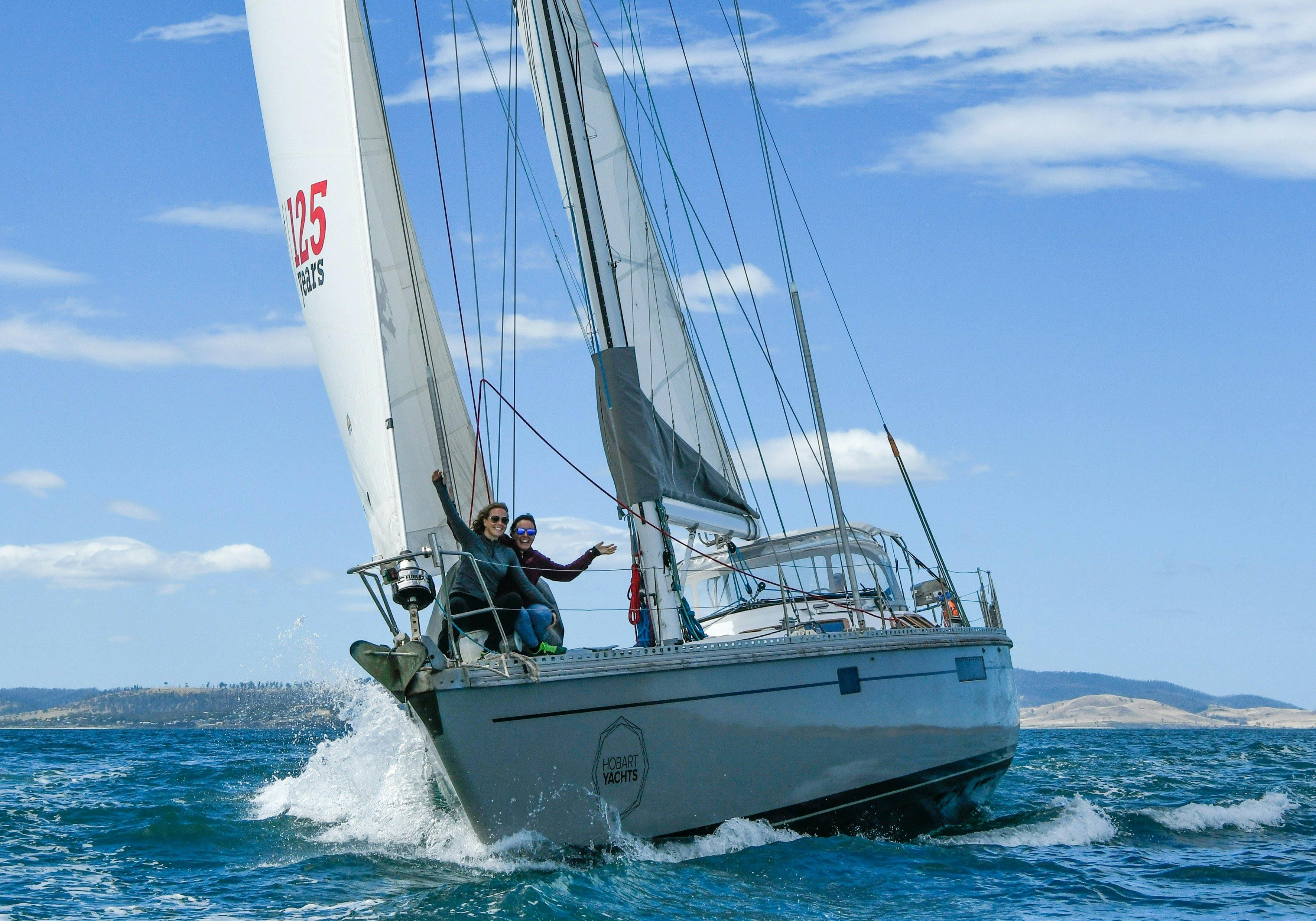 Sailing on Helsal IV on the River Derwent