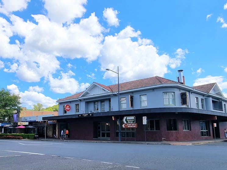 View of hotel from the street