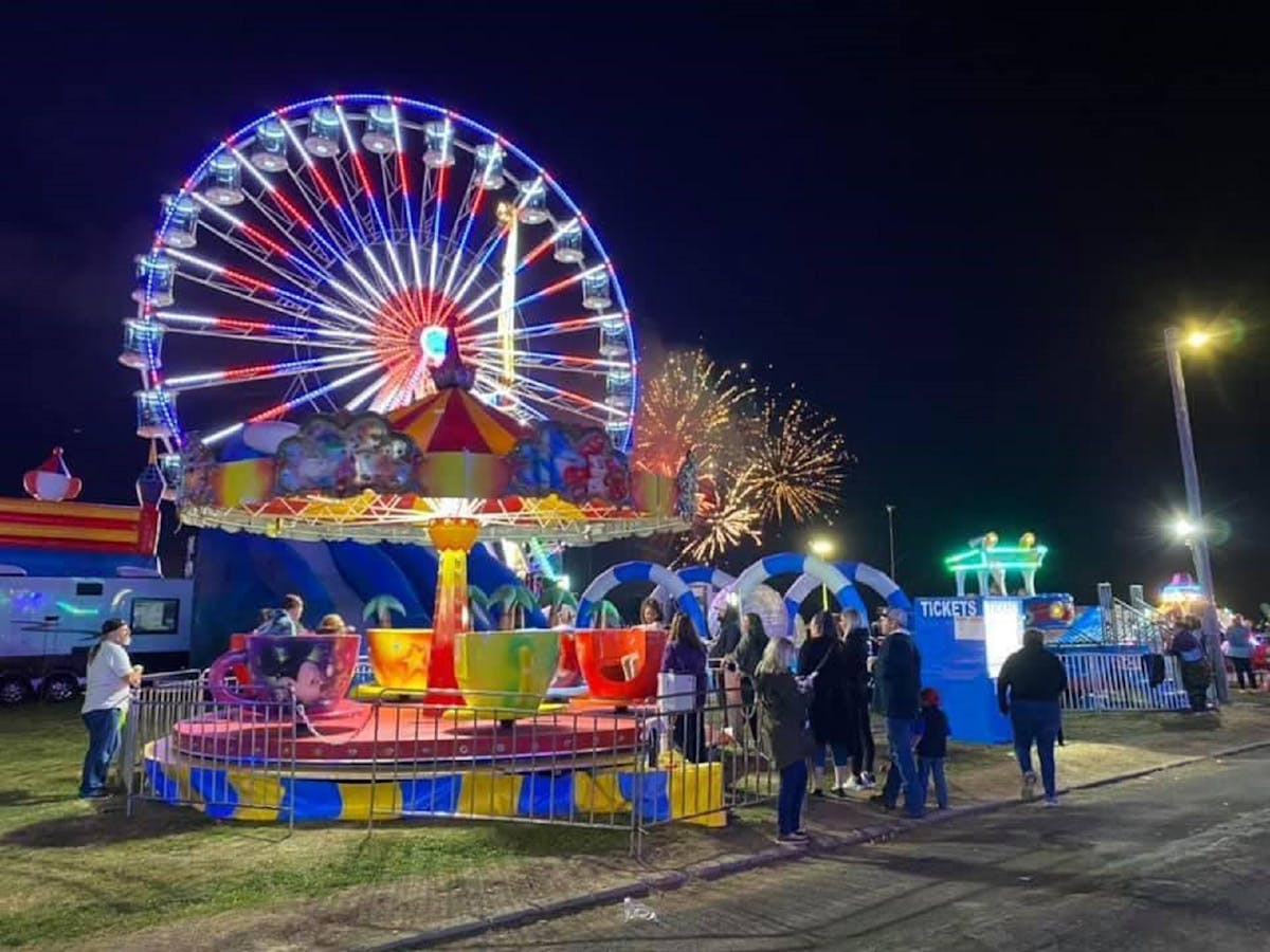 Ferris Wheel and Fireworks