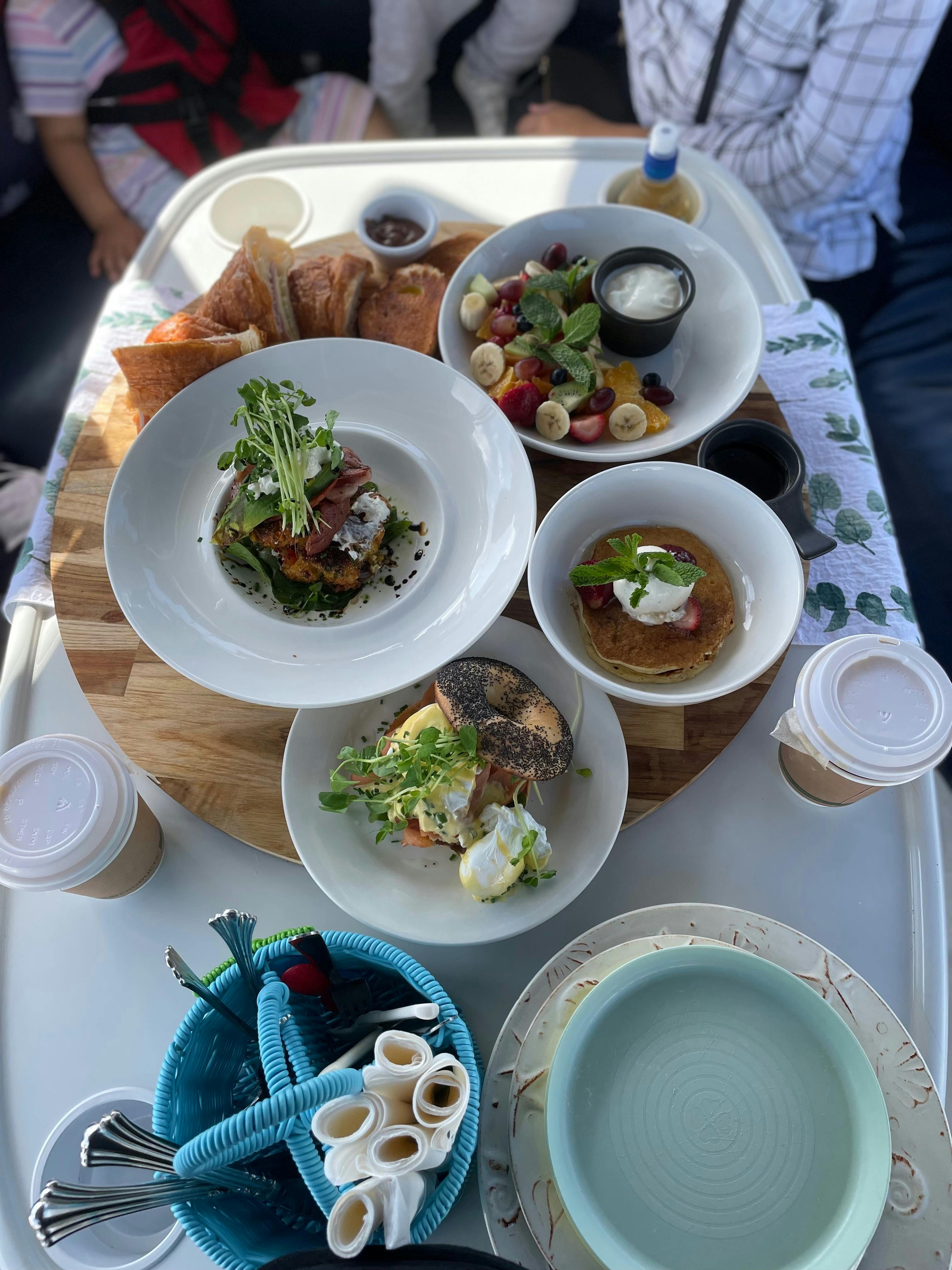 Duffy Boats Breakfast Cruise Table with Catering Onboard