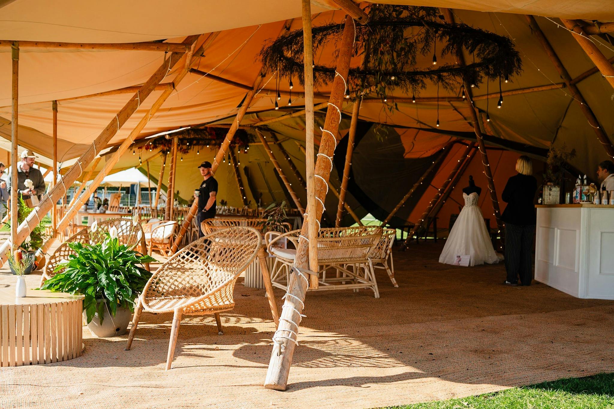 Tipi Wedding Setup