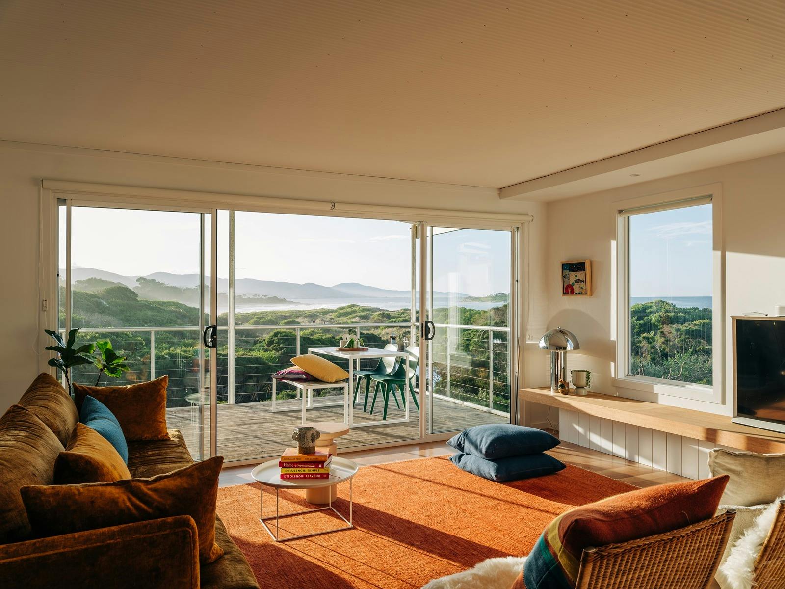 Lounge and open plan deck