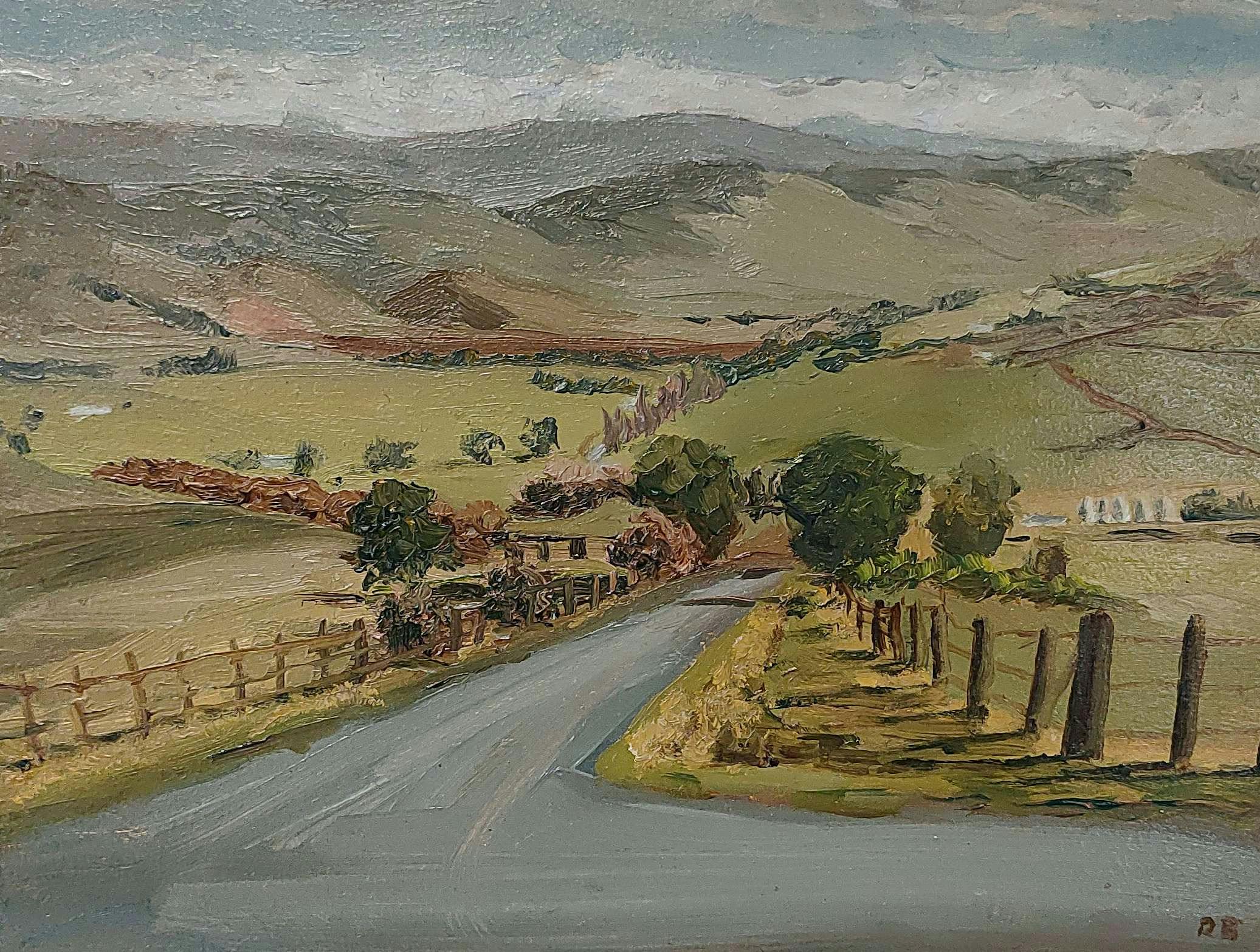 Oil painting, unframed, plein air