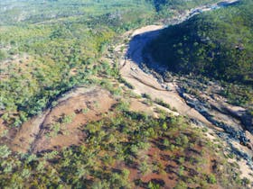 Aerial view of Gilbert River, Rungulla