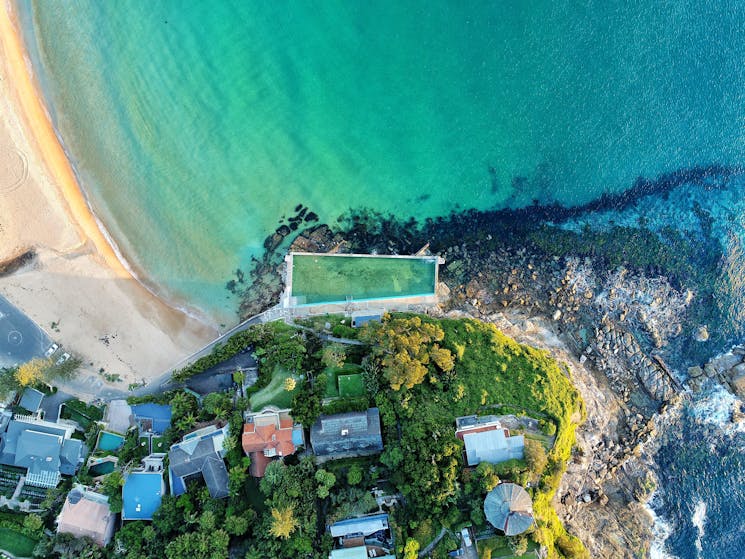 Aerial view of Palm Beach Rockpool