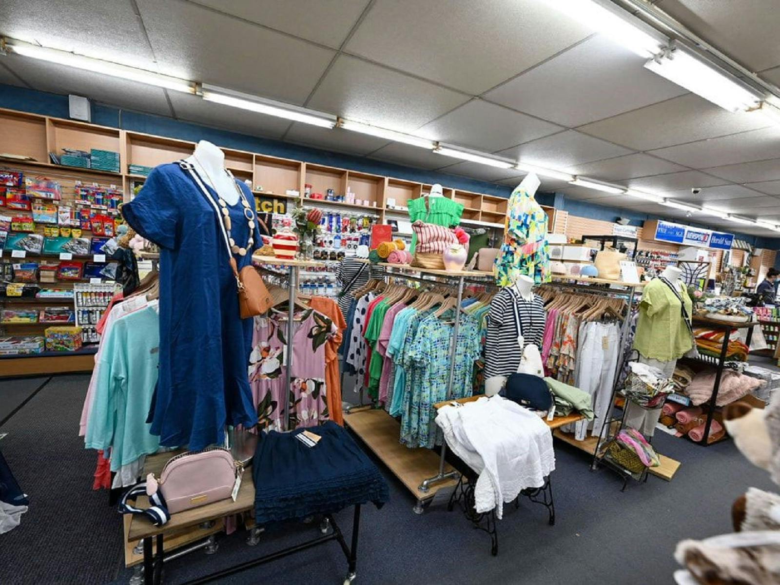 Variety of goods available to purchase inside the Benalla newagency