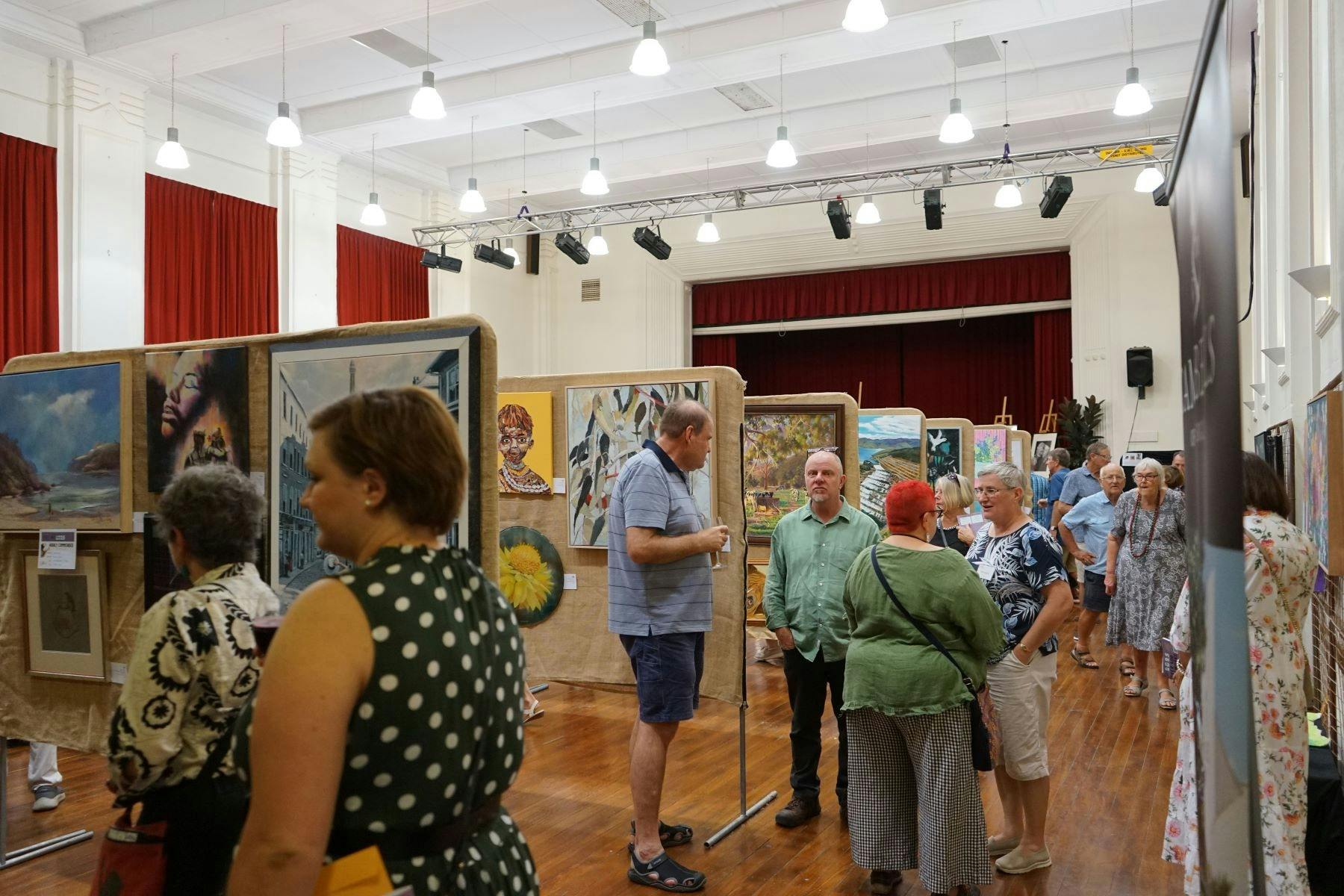 Plenty of people viewing the exhibition