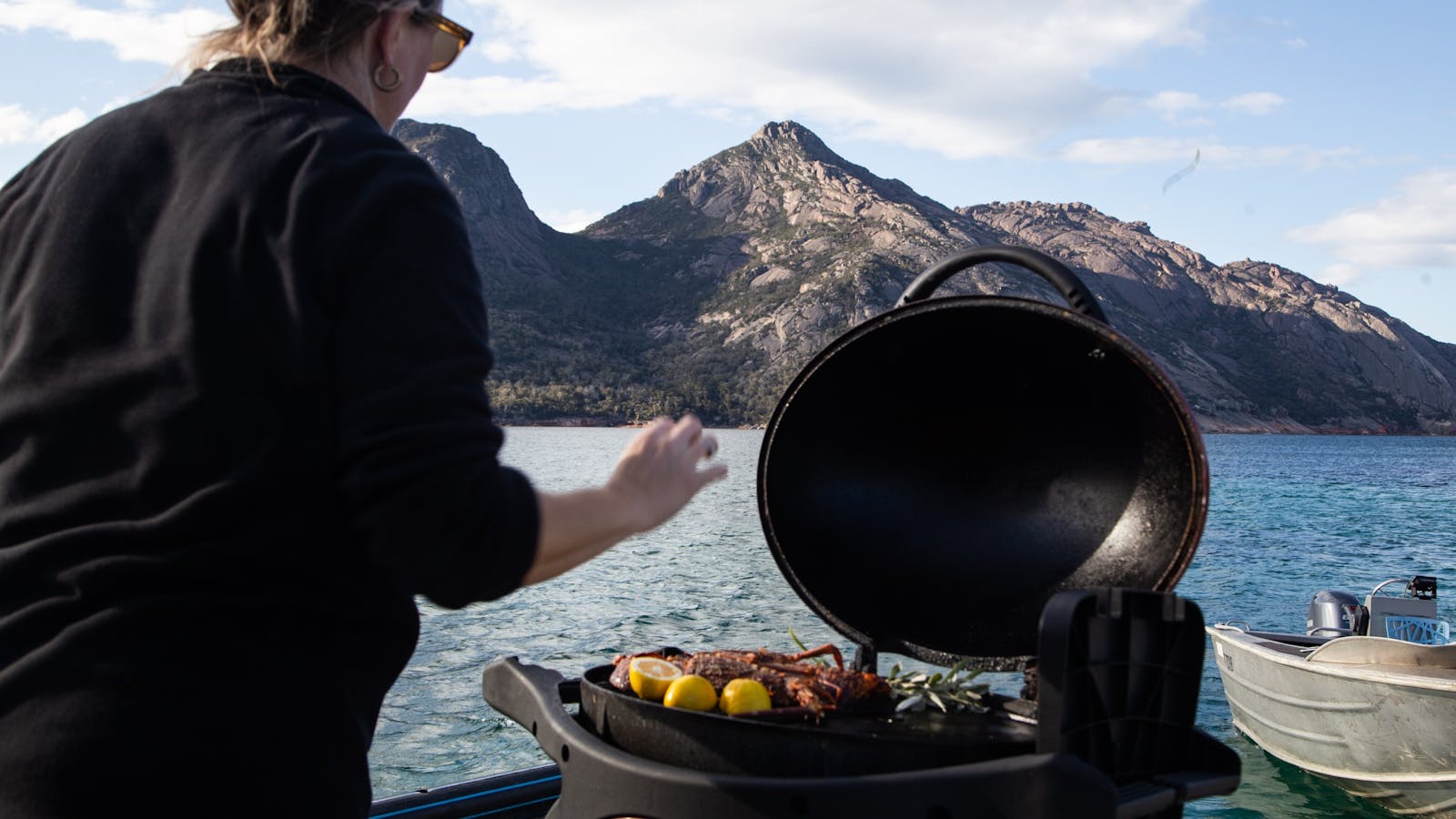 BBQ lunch in Wineglass Bay aboard Odalisque