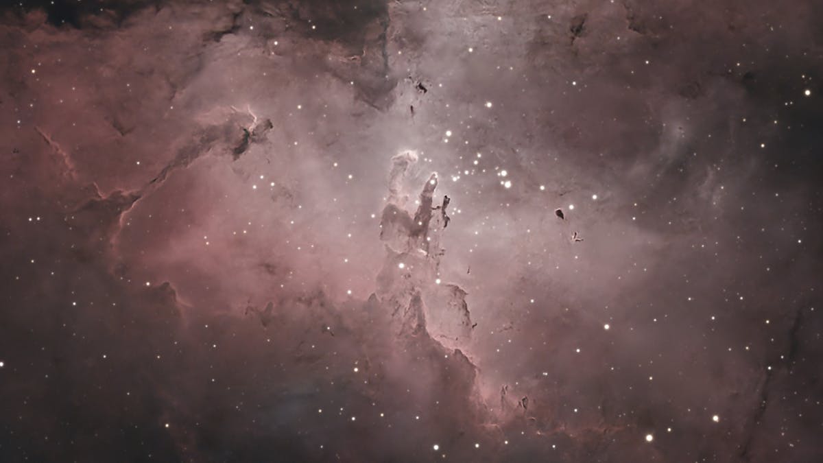 An image of the Pillars of Creation within the Eagle Nebule shot in the Sunshine Coast Hinterland