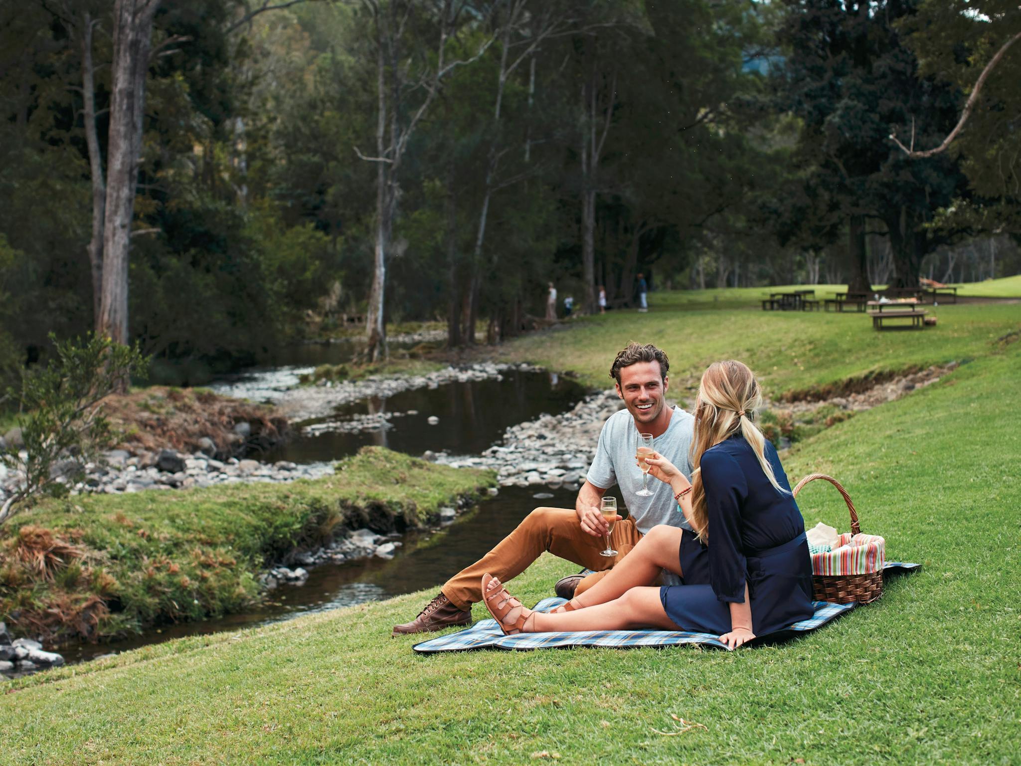 Picnic beside Canungra Creek Picnic beside Canungra Creek