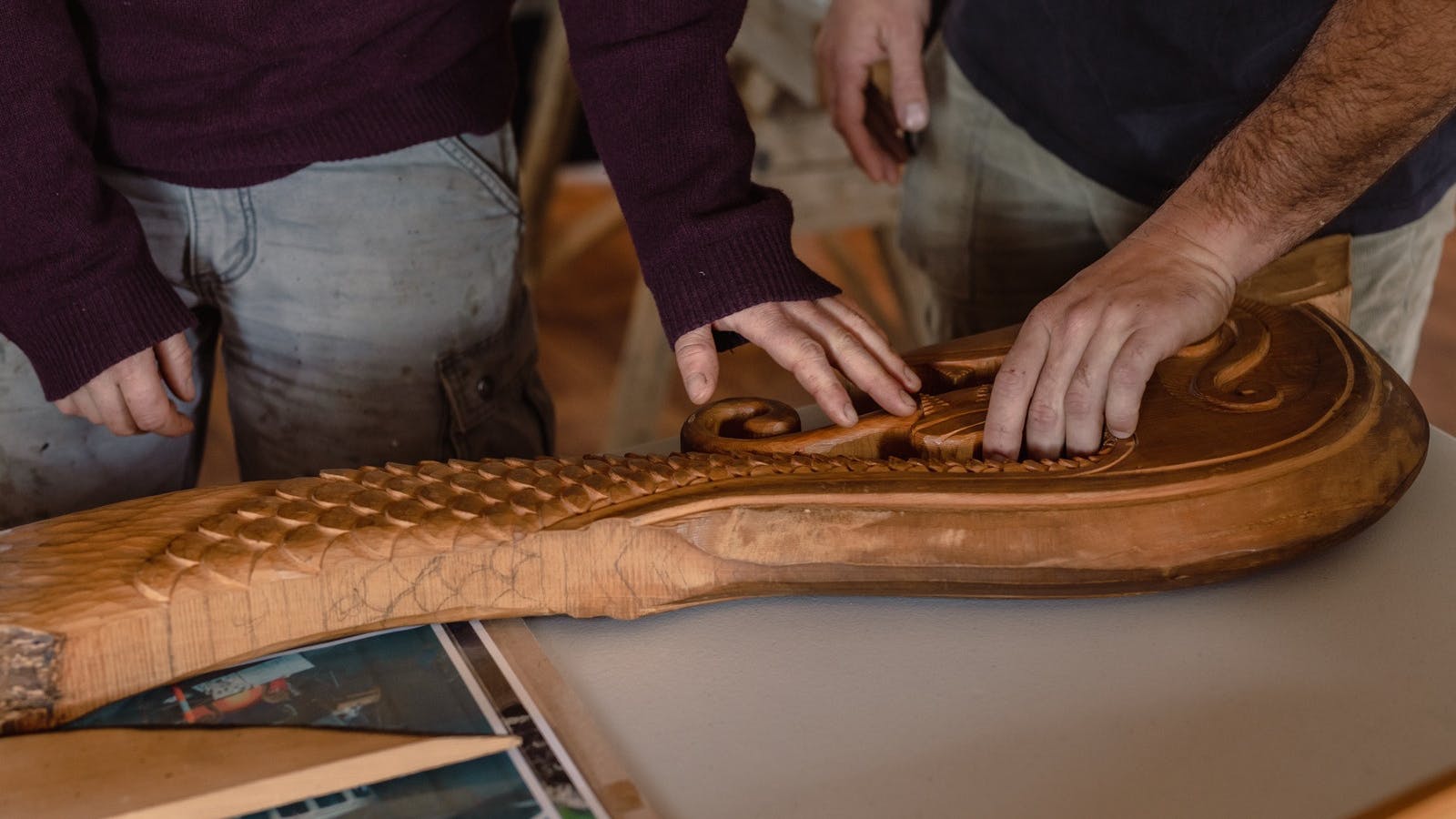 Visiting the centre is hands-on, unless it is drying varnish, touching the wood is part of the joy.