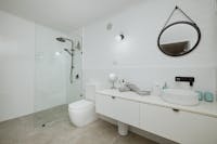 Spacious walk-in shower