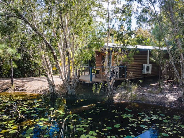 One of two couples cabins at Getaways at Byfield