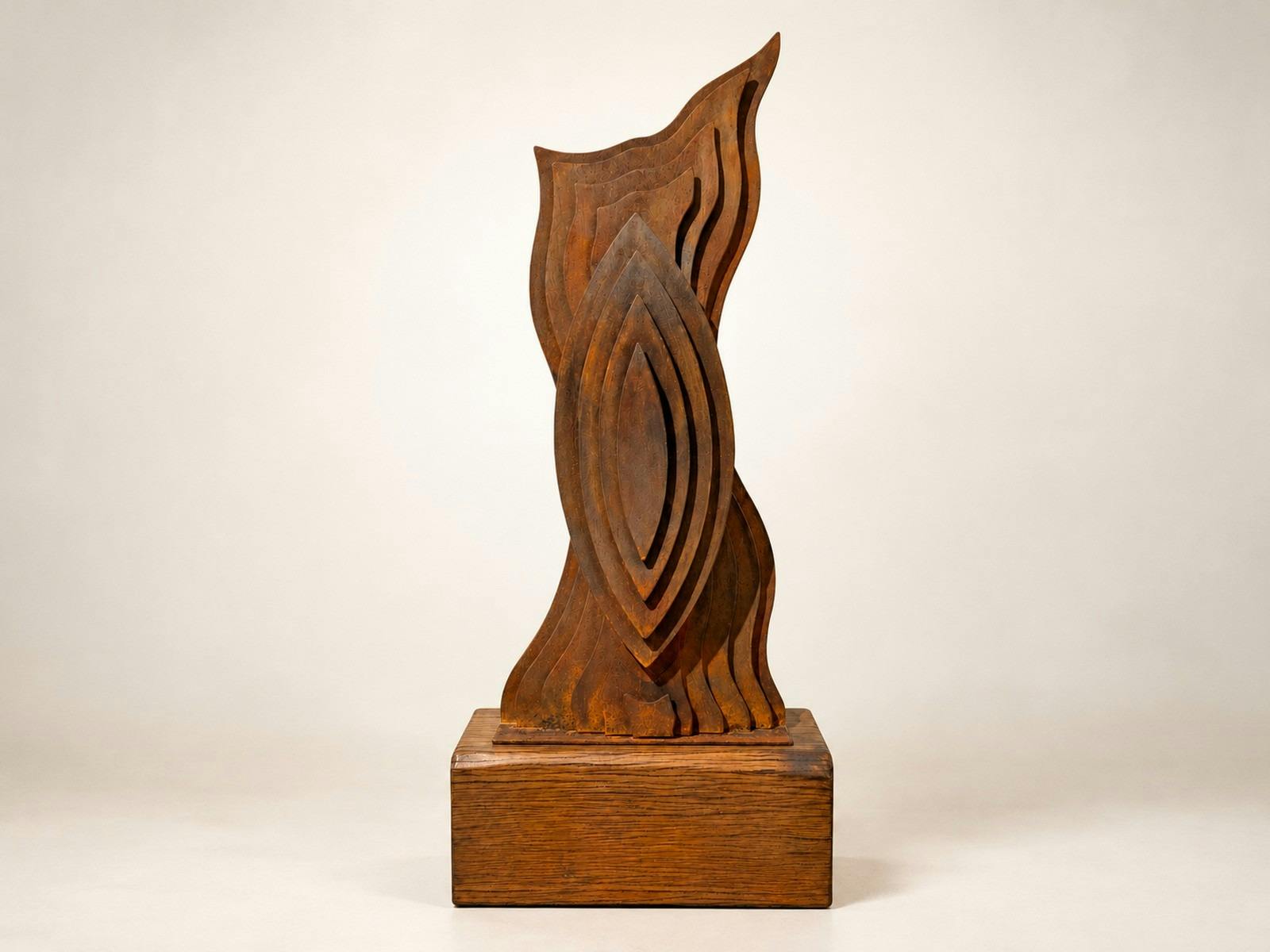 scar tree metal sculpture by Malu