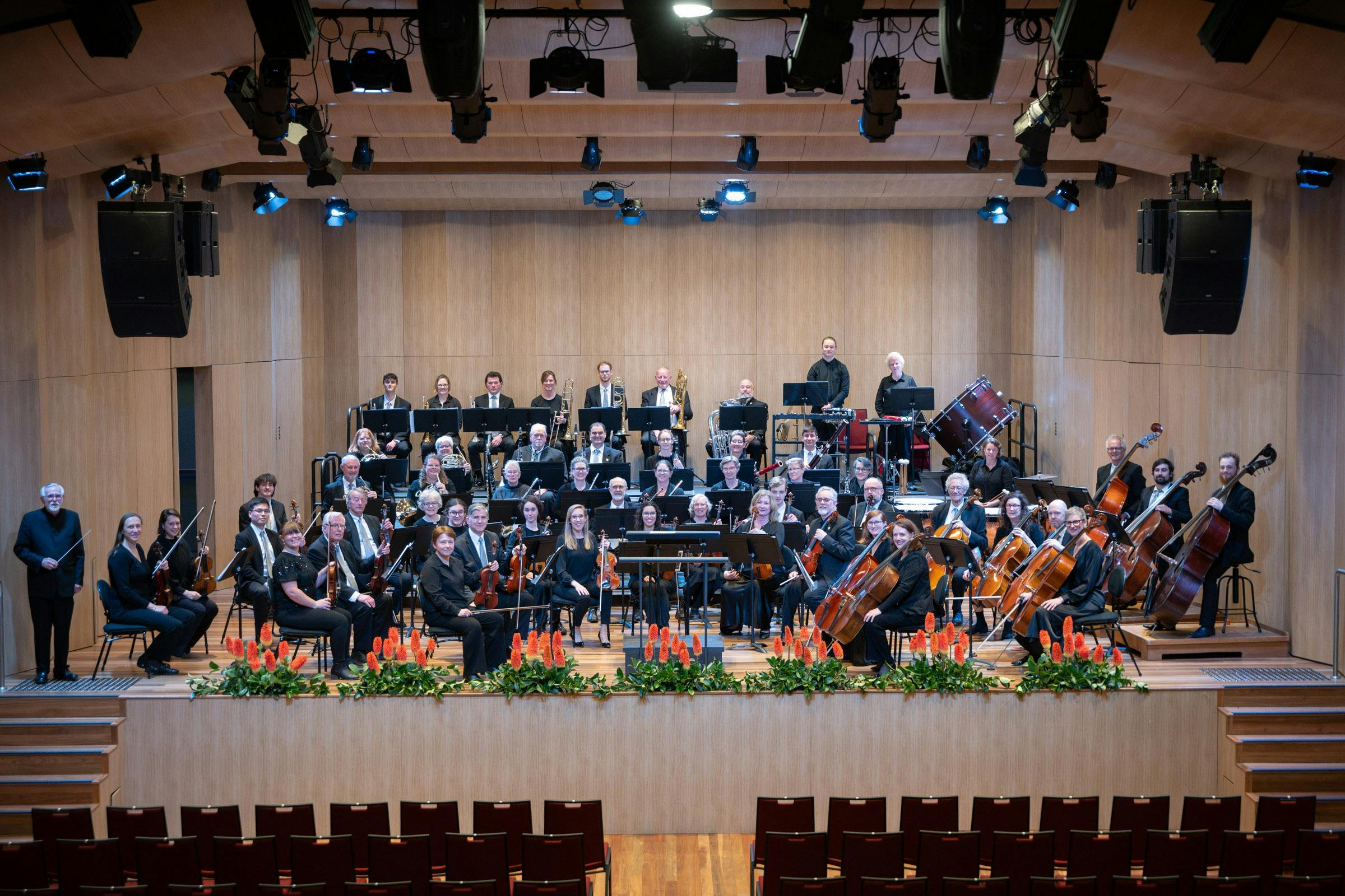 SHSO on stage at Bowral Memorial Hall