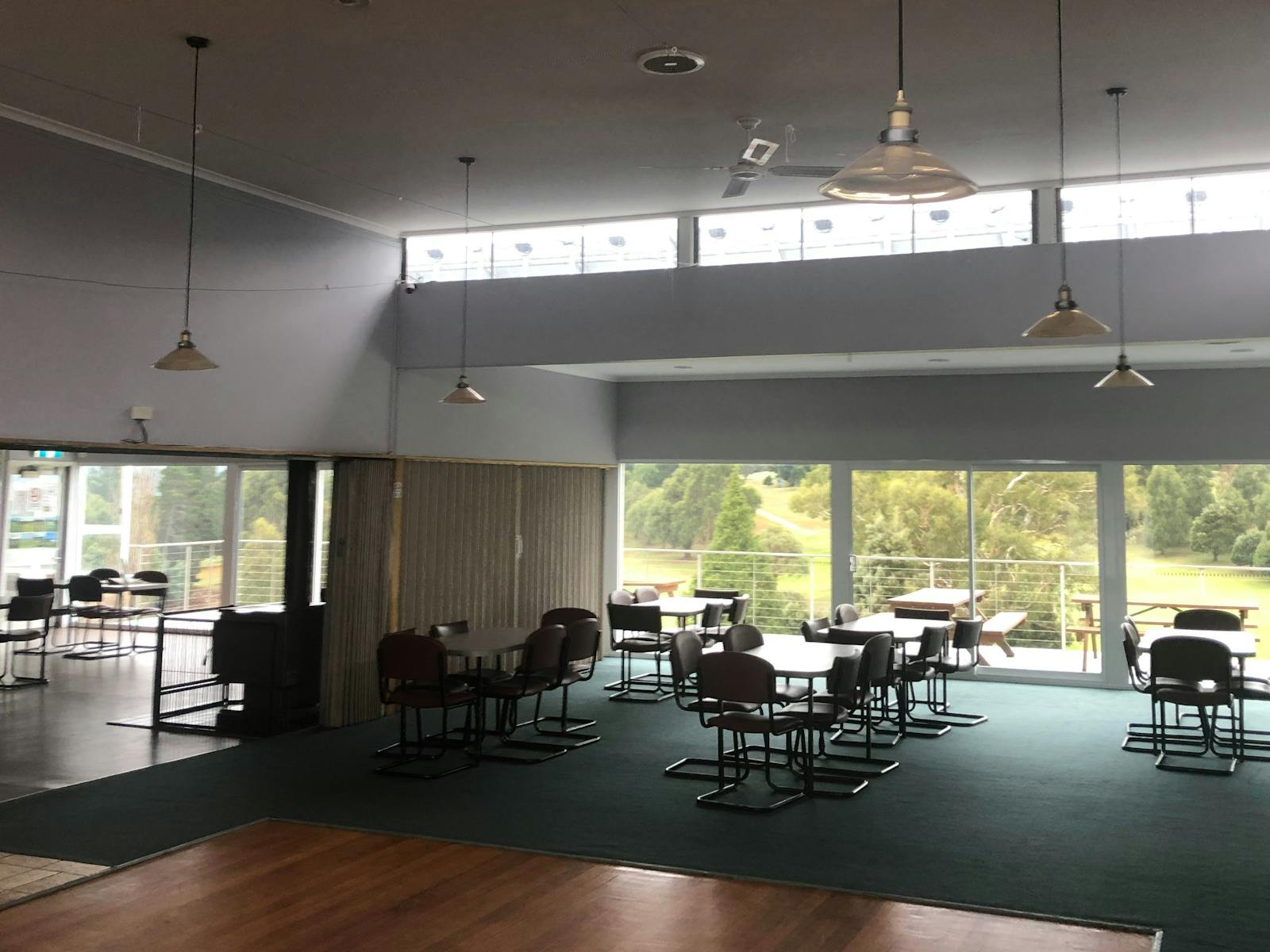 Inside the large clubhouse at New Norfolk Golf Club