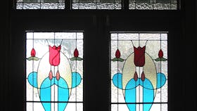 Leadlight Doors. Entrance to Gallery