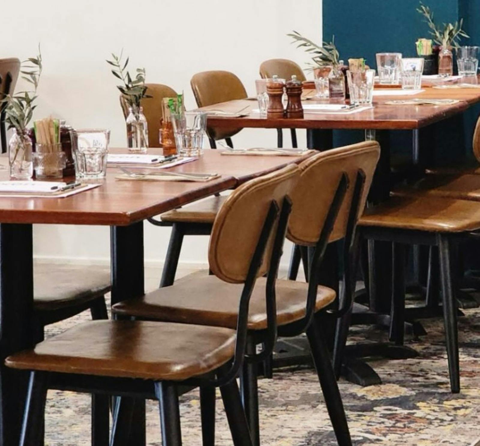 Cafe seating at Vixens