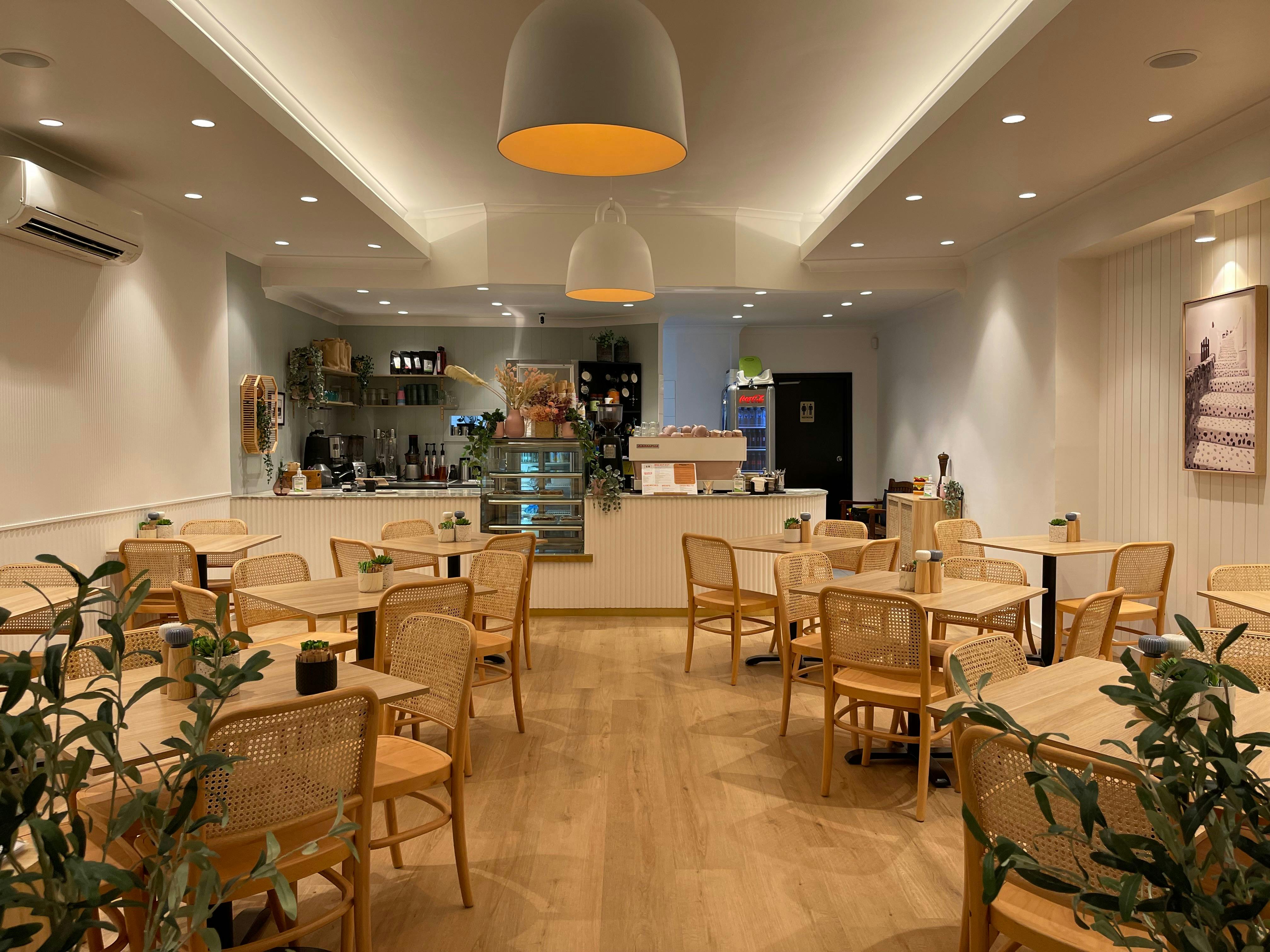 Interior of cafe