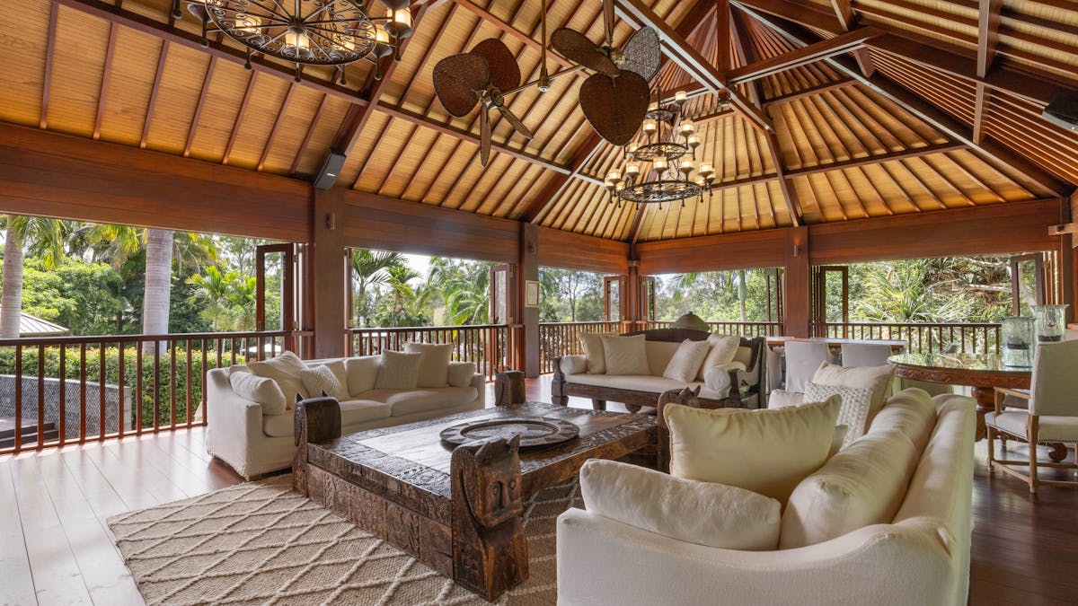 Formal lounge room, Balinese design