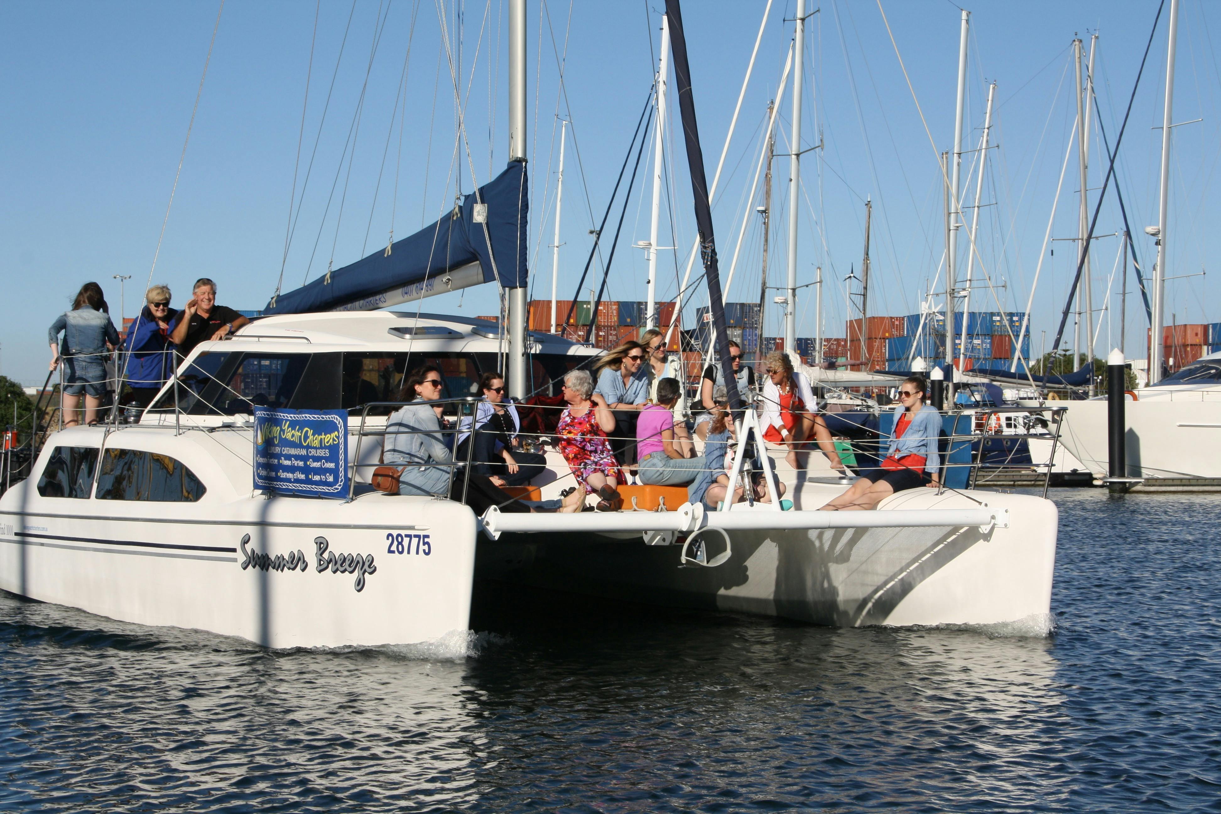 B is the perfect charter boat.  She is spacious, modern and stable.