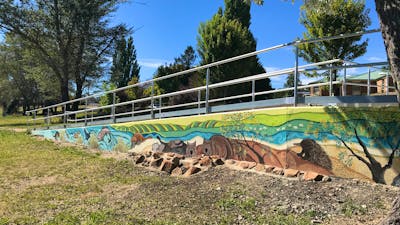 Walking track mural