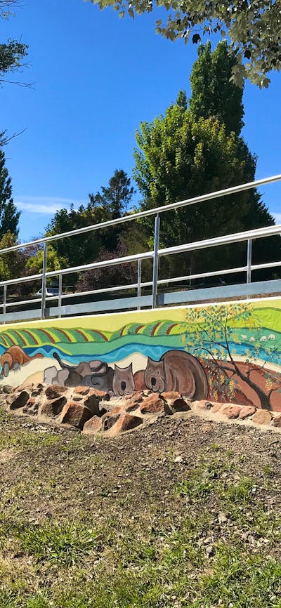 Walking track mural