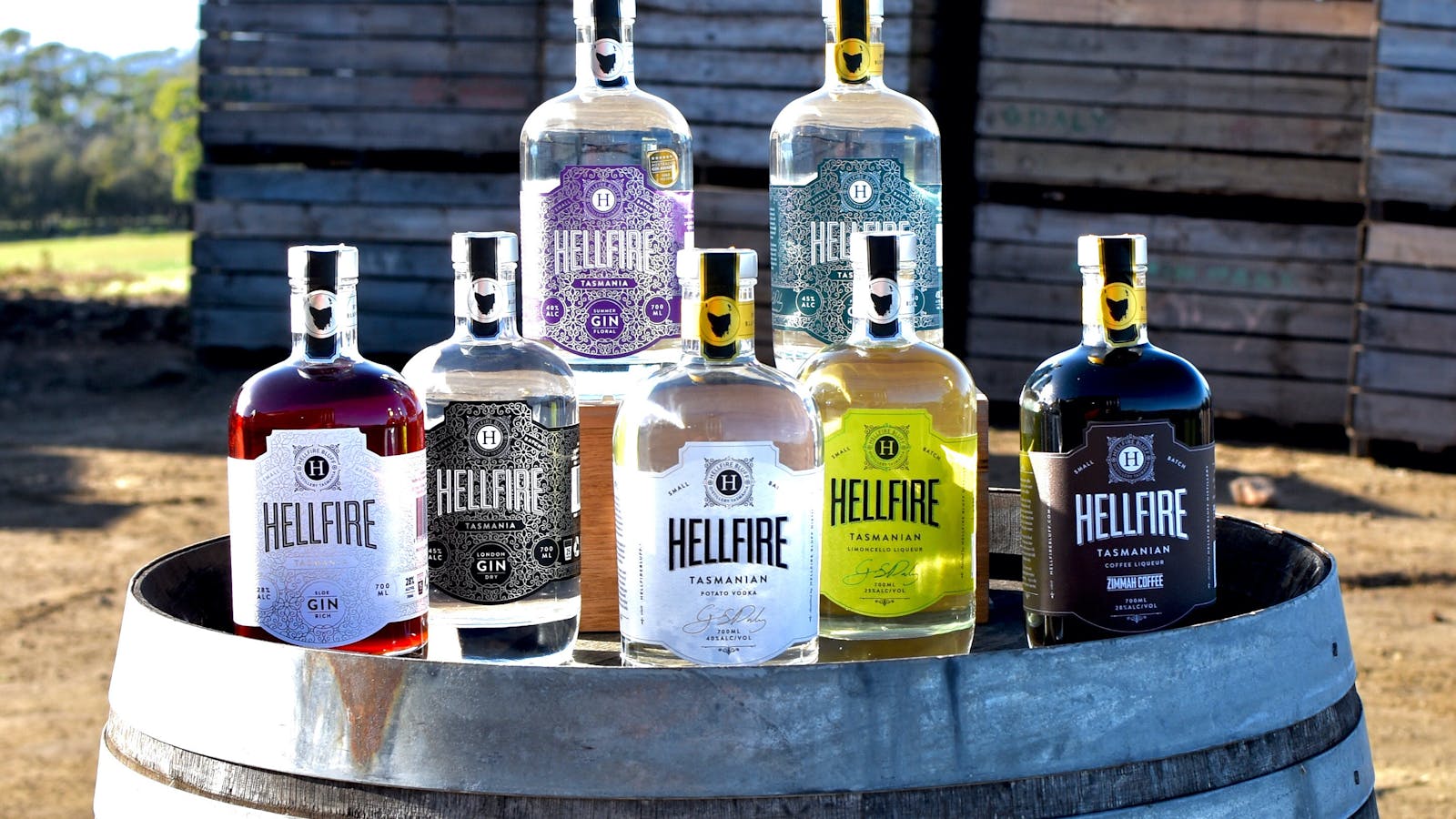 Hellfire Bluff Distillery Gins, Liqueurs & Potato Vodka
