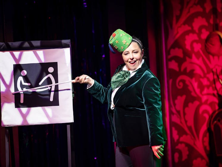 Myf Warhurst in the 50th Anniversary Production of The Rocky Horror Show