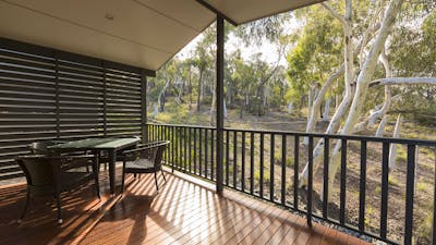 Alivio Tourist Park Canberra bush view from balcony