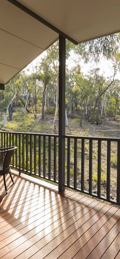 Alivio Tourist Park Canberra bush view from balcony