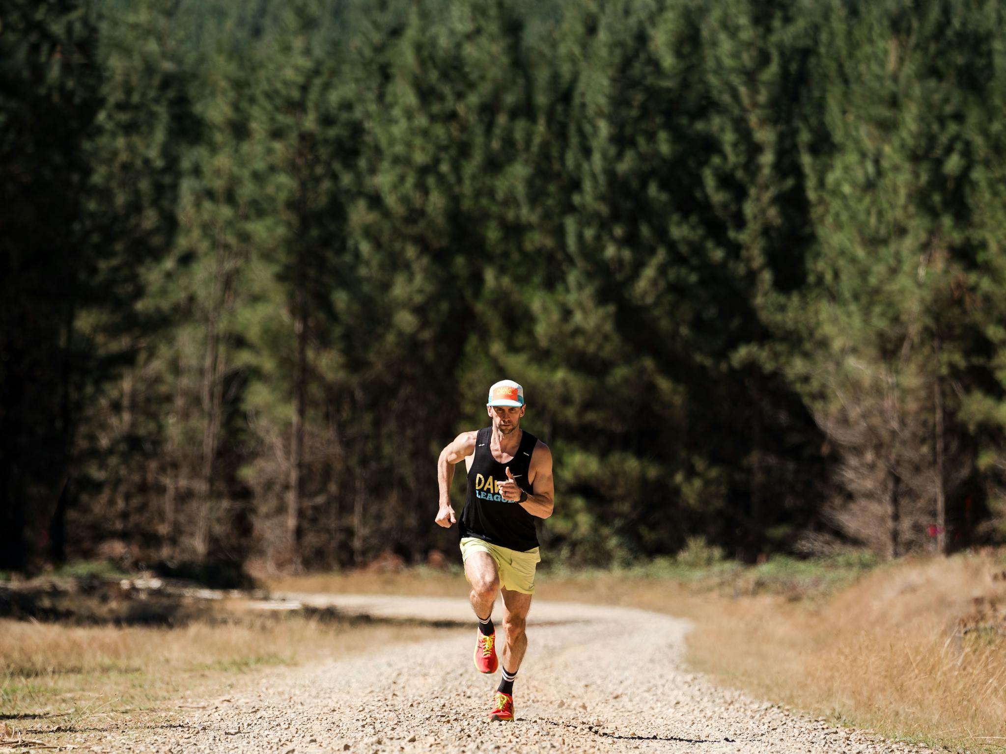 a marathon runner on a trail