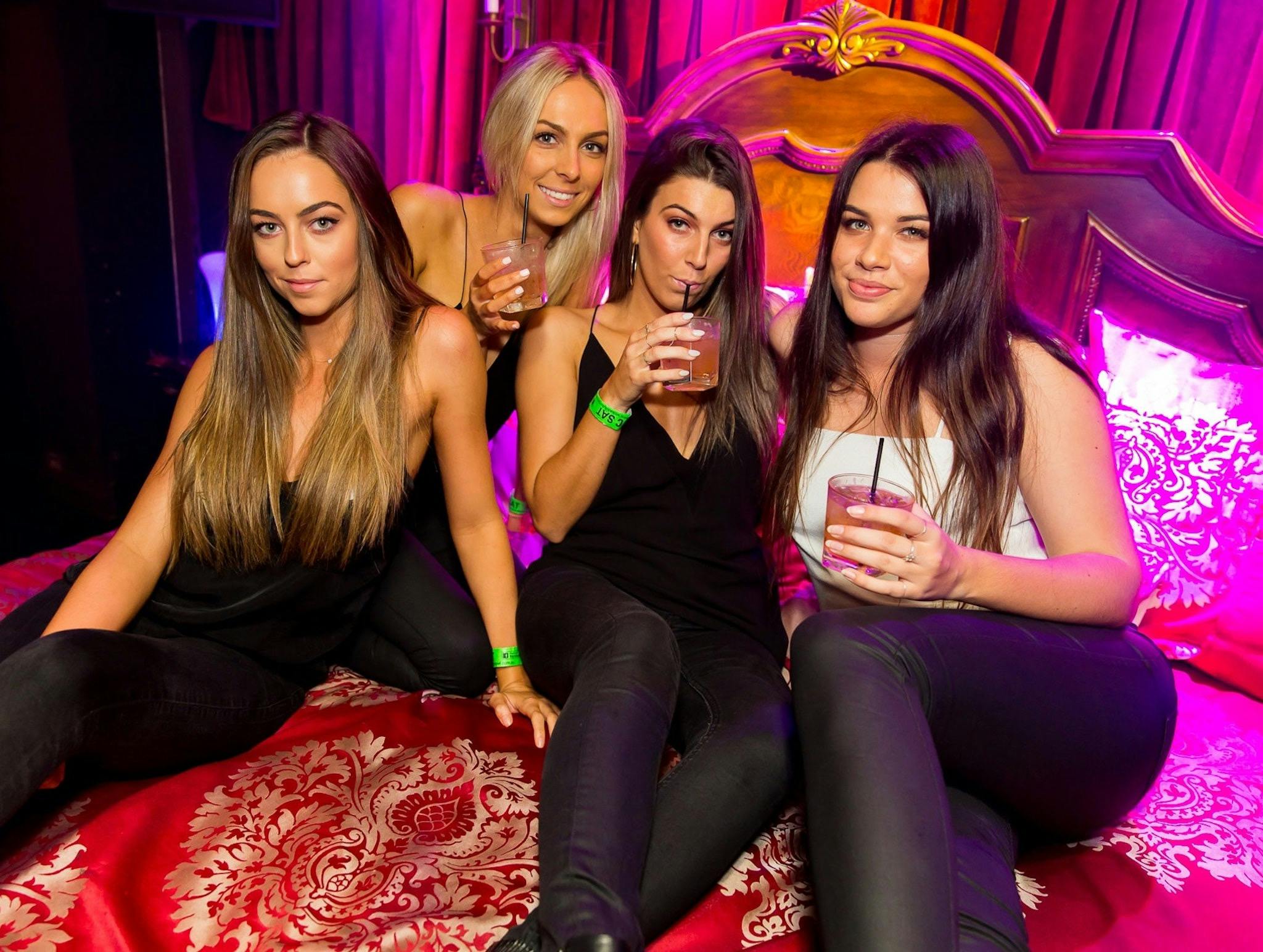 girls at Bedroom nightclub