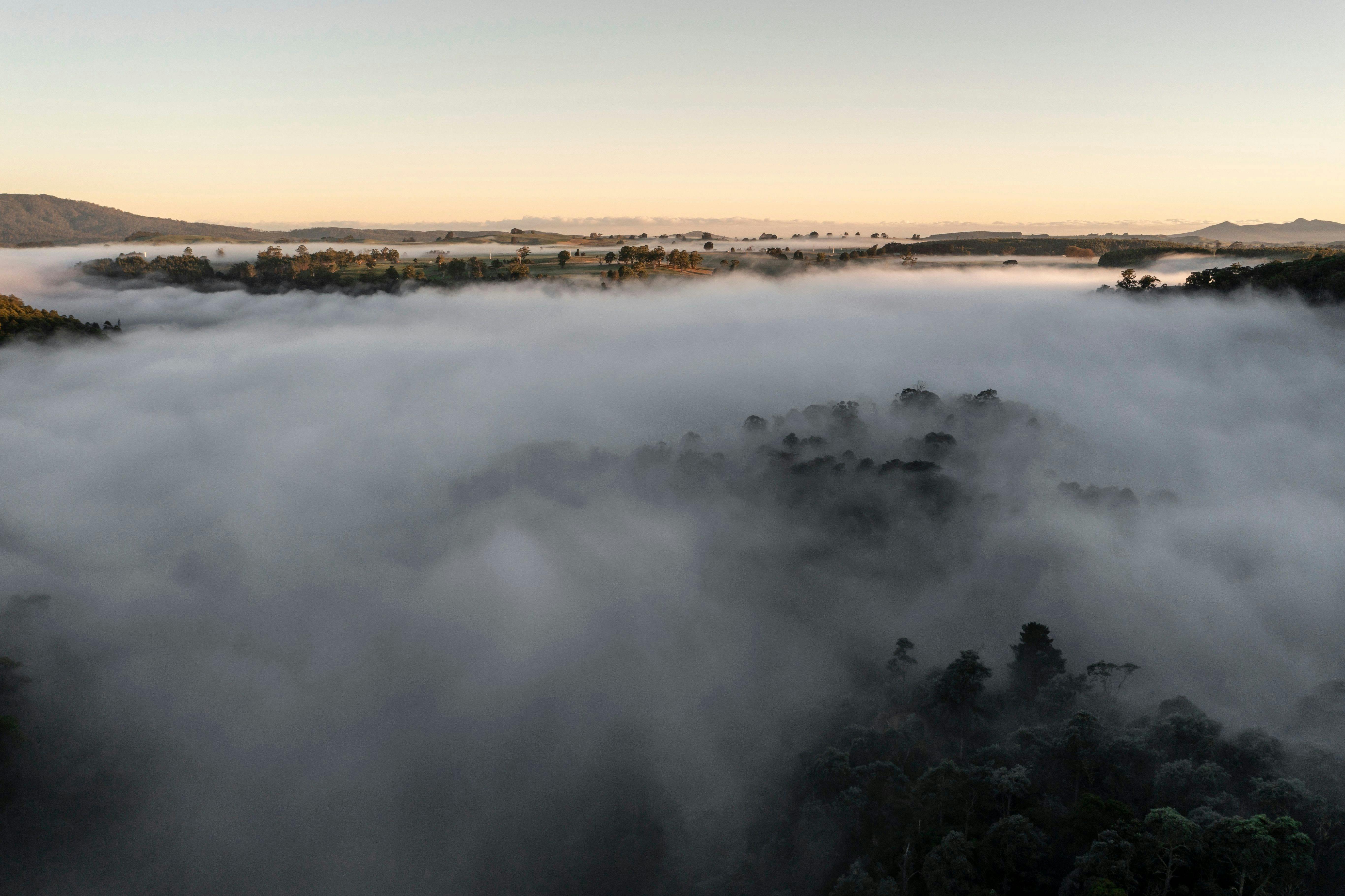 Mist across mountains