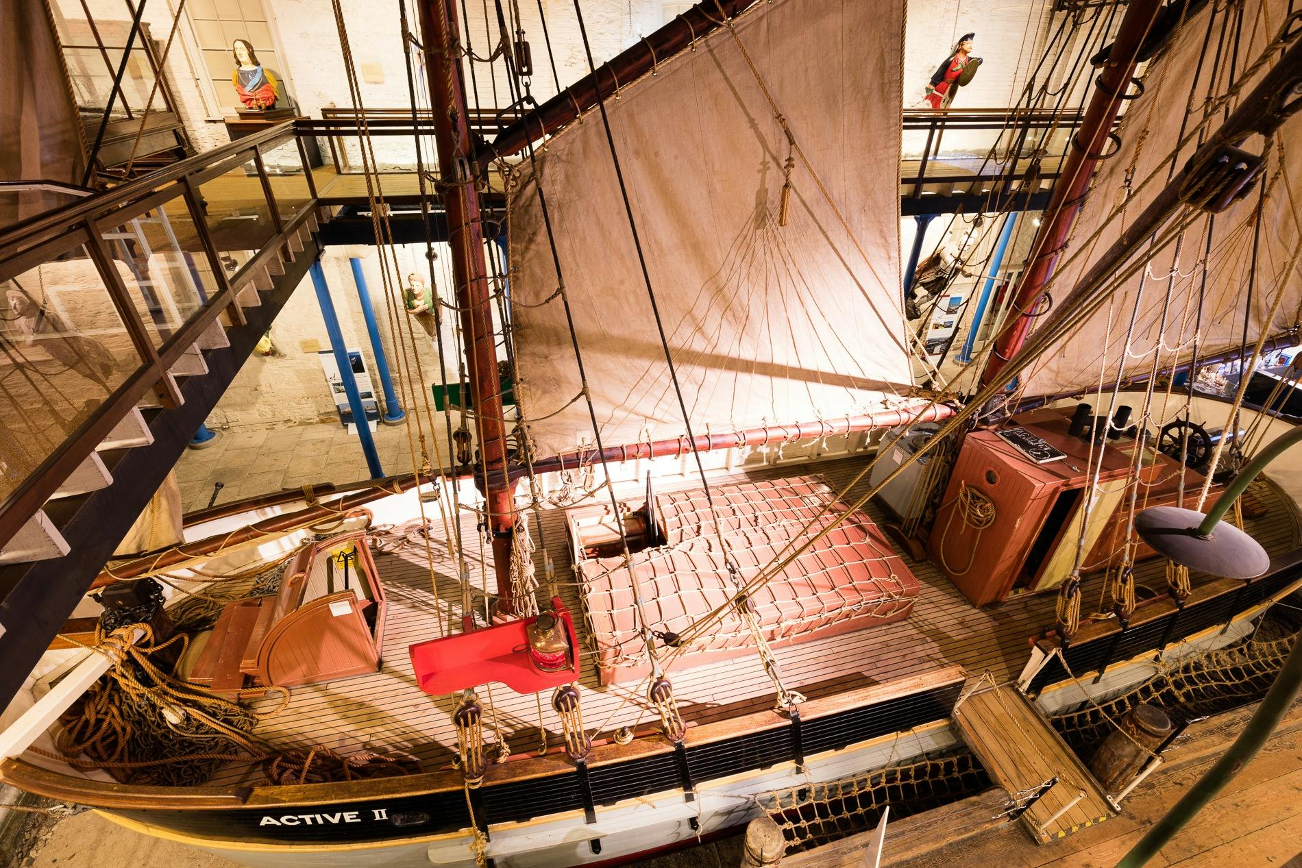 View of the replica ketch in the SA Maritime Museum