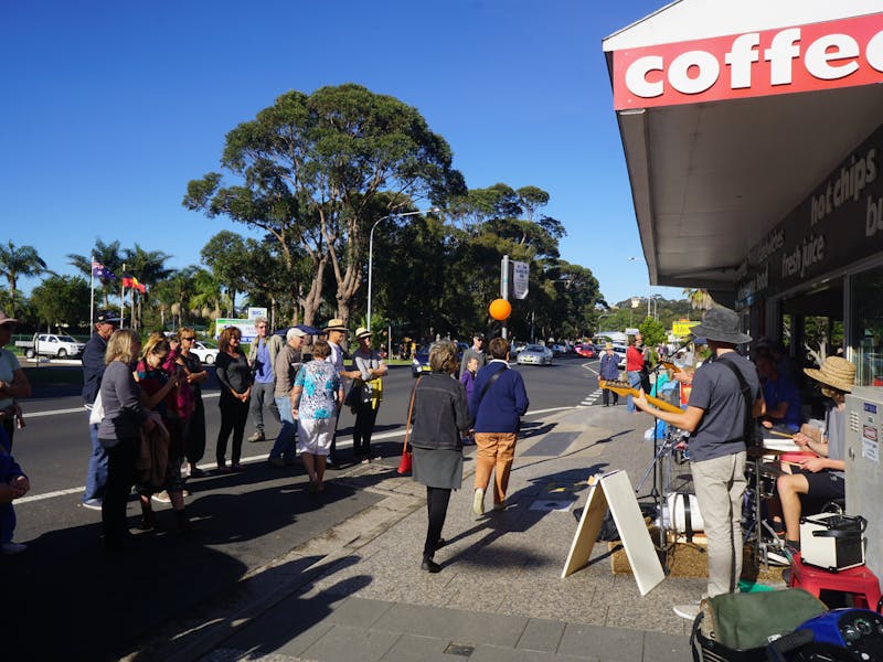 NAROOMA community enjoying the Rotary Club Australian National Busking Championship