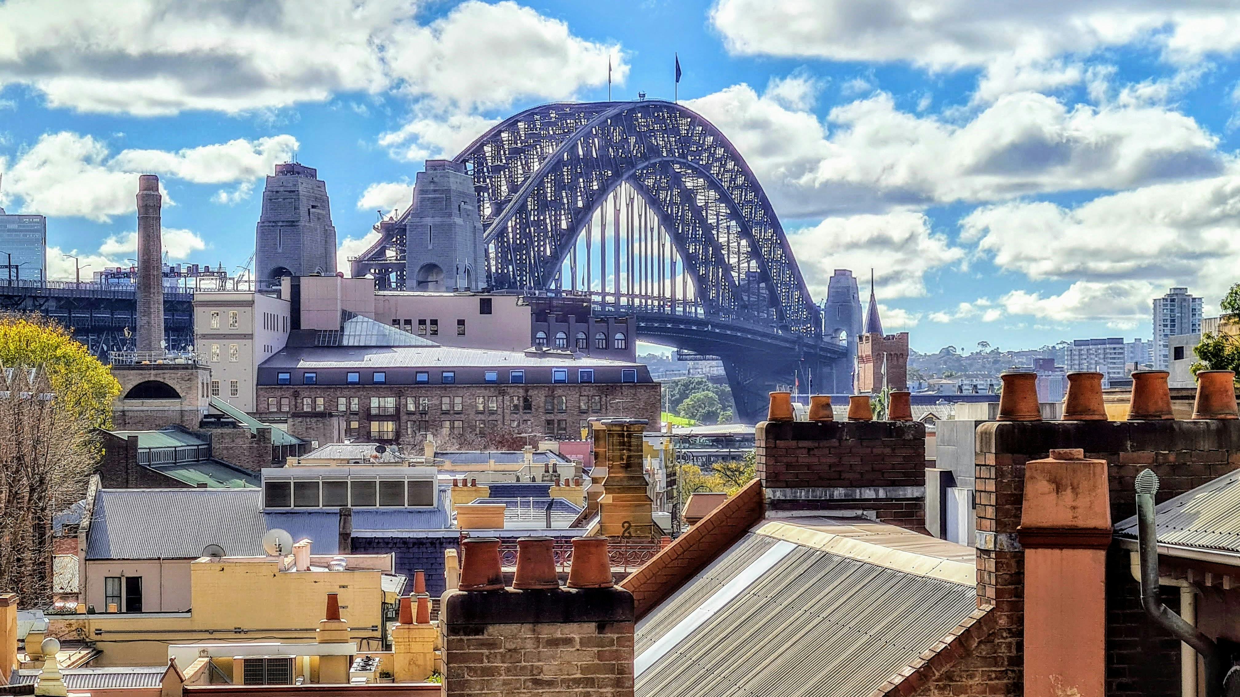 View across The Rocks to the Sydney Harbour Bridge - Quay People tour, Local Travel Planner