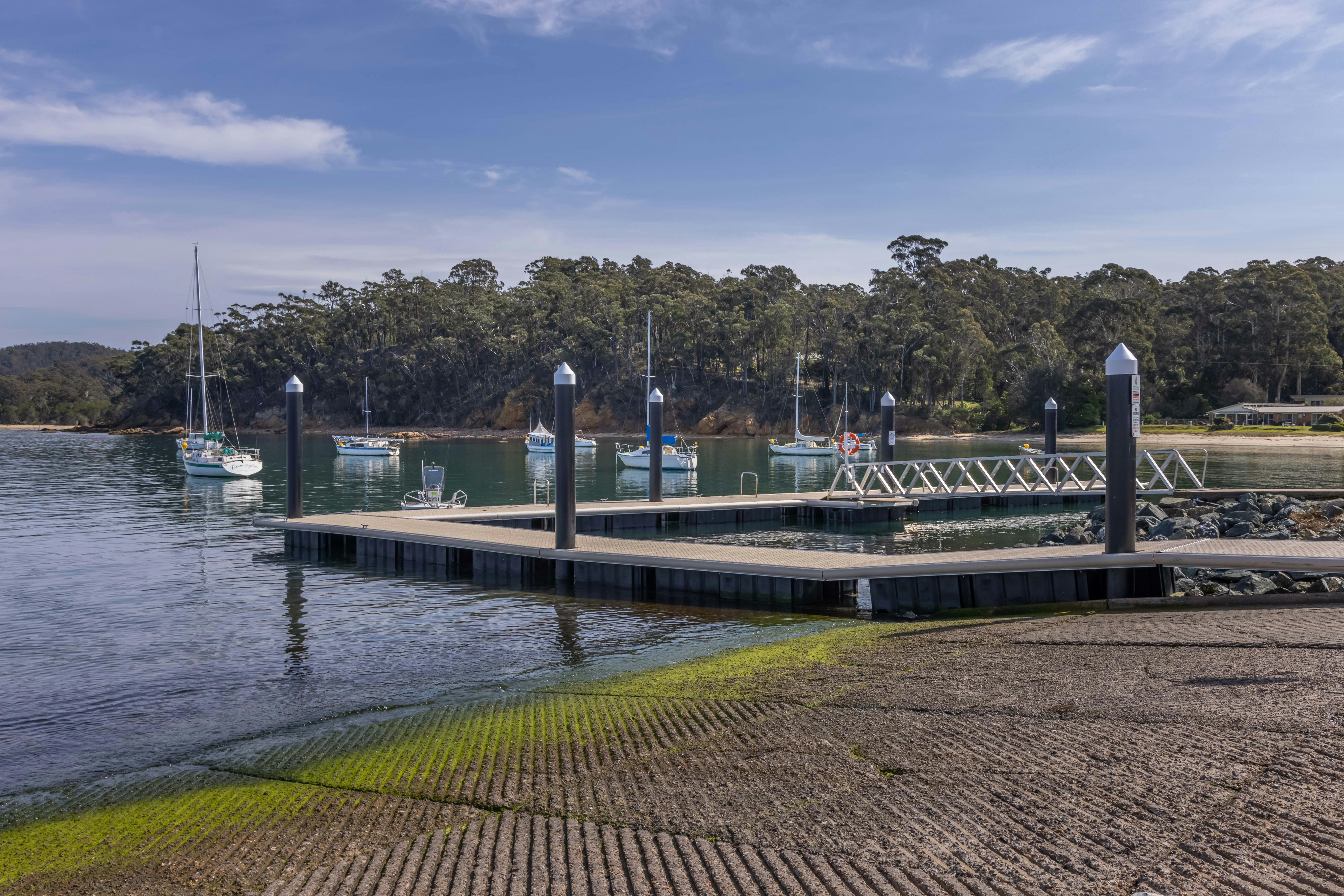 Quarantine Bay and Boat Ramp, Eden, Fishing ramp, swimming,  NSW south coast, Sapphire Coast