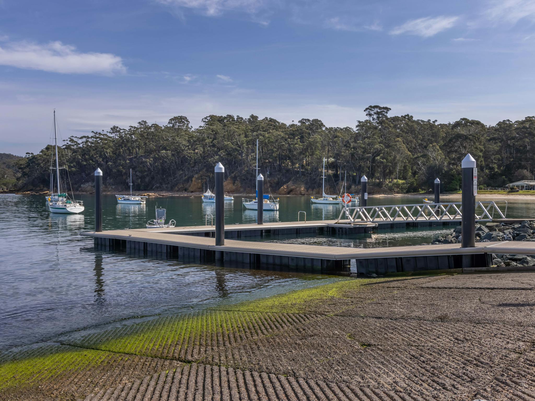Quarantine Bay and Boat Ramp, Eden, Fishing ramp, swimming,  NSW south coast, Sapphire Coast