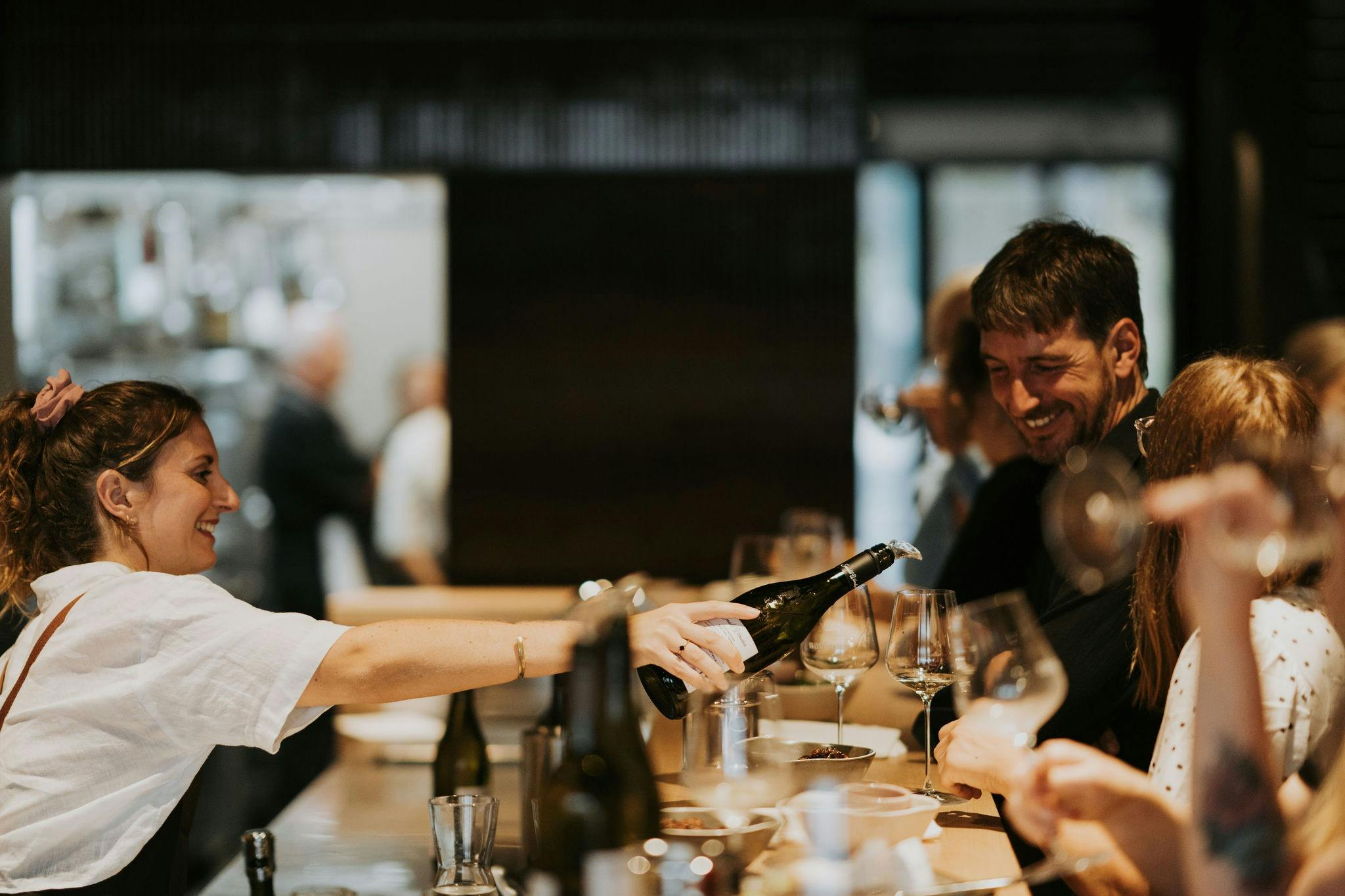 Wine tasting at the bar