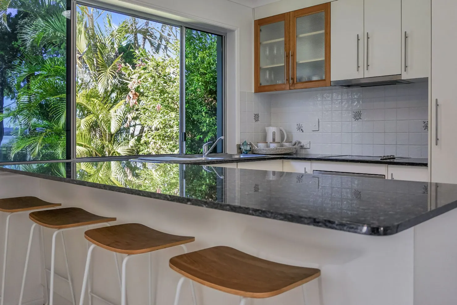 Kitchen with Water Views, Dishwasher, Electric Cooking