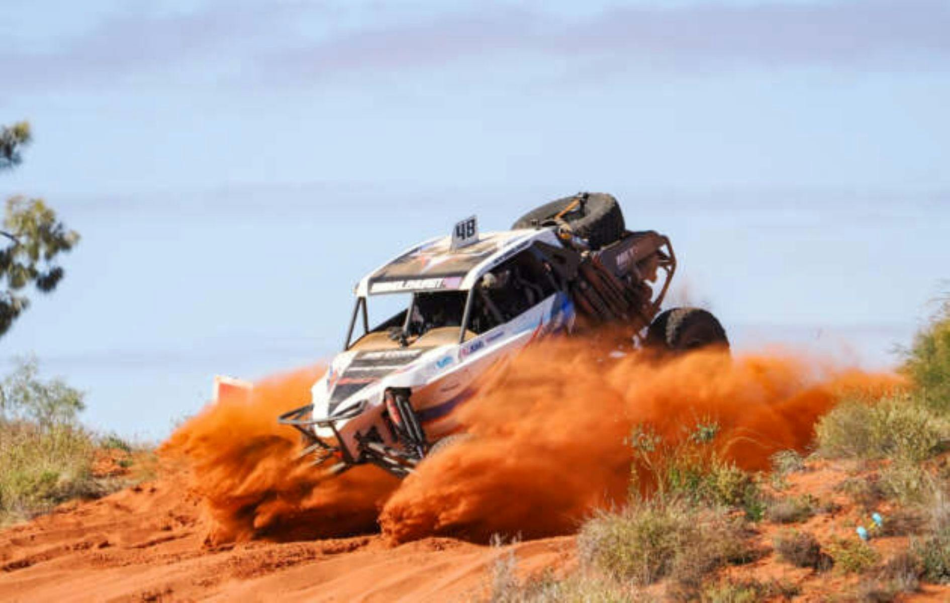 Car driving in Desert