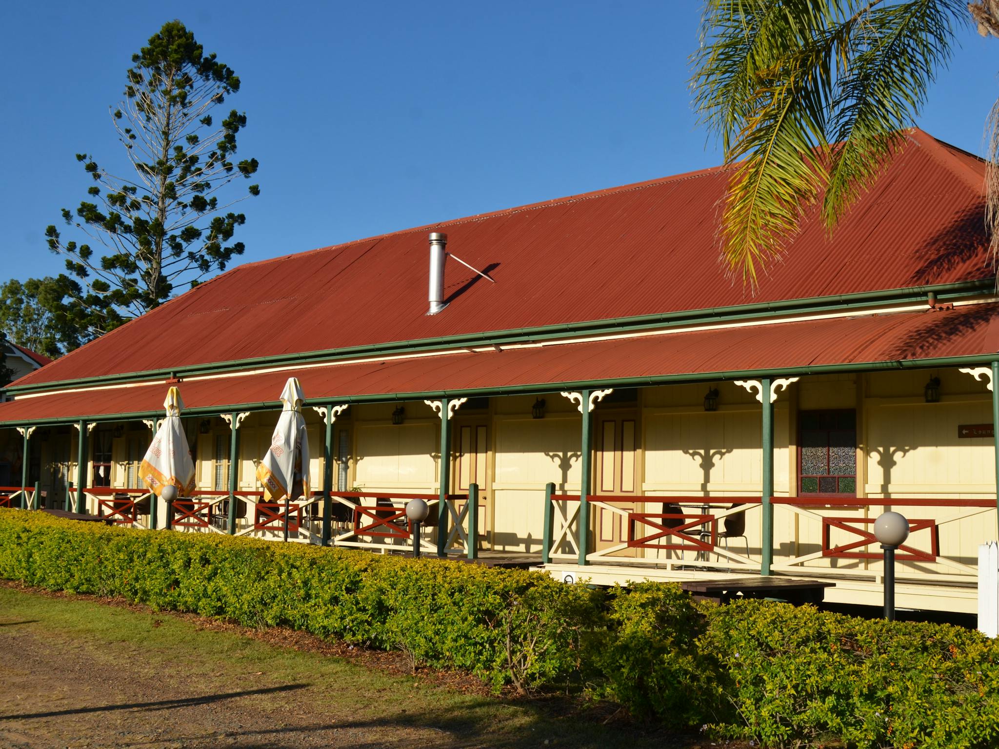 photo showing the front verandah area of the Hideaway Station Hotel photo showing the front verandah area of the Hideaway Station Hotel