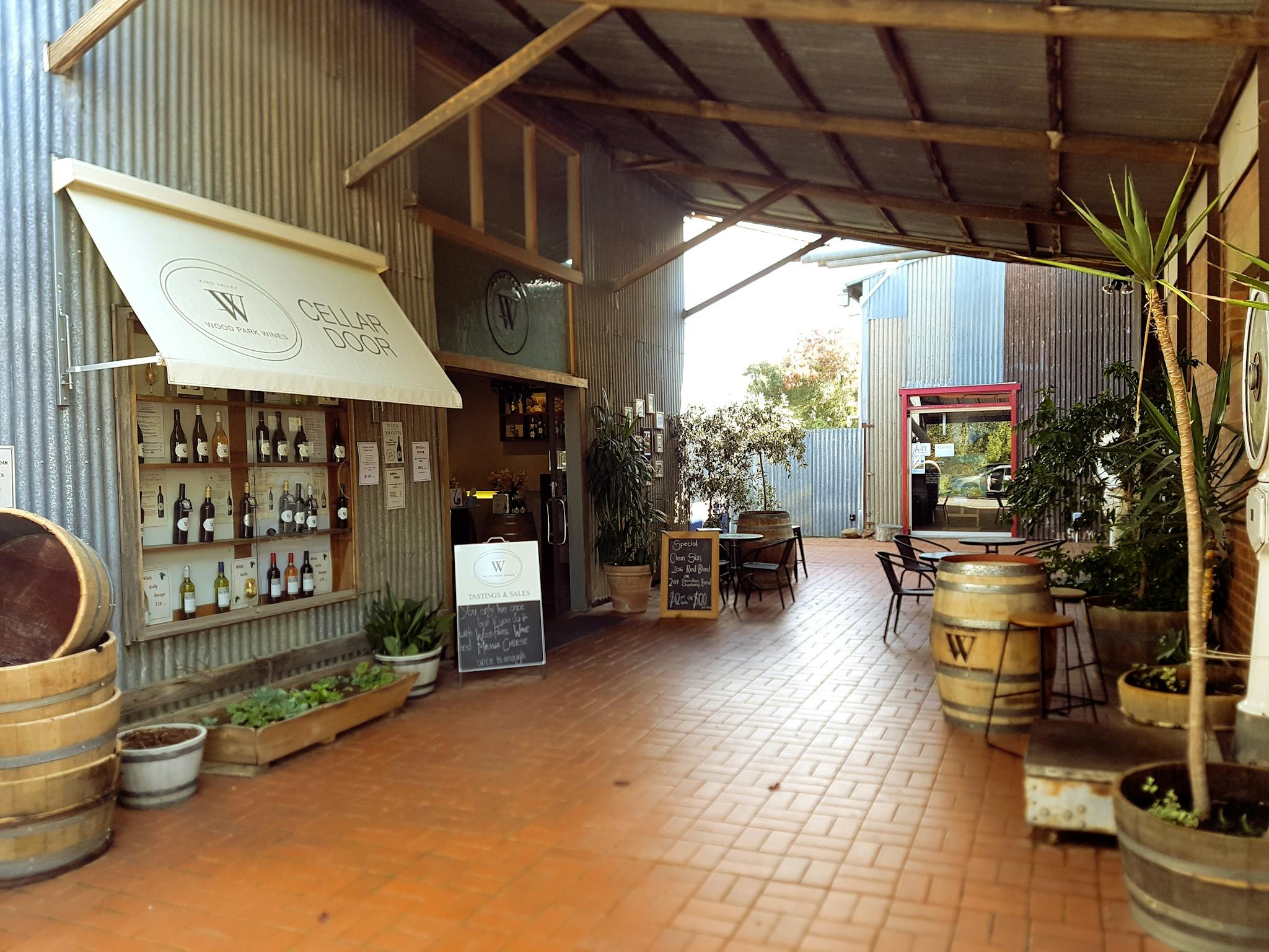 The courtyard outside our Cellar Door
