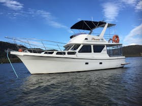 Flybridge cruiser you can hire from Hawkesbury River Charter