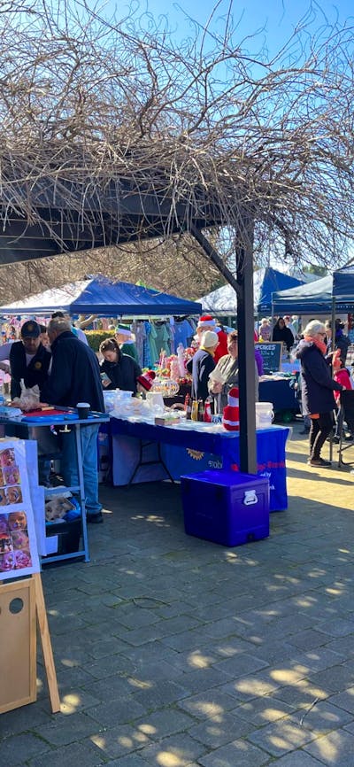 people browsing market stalls