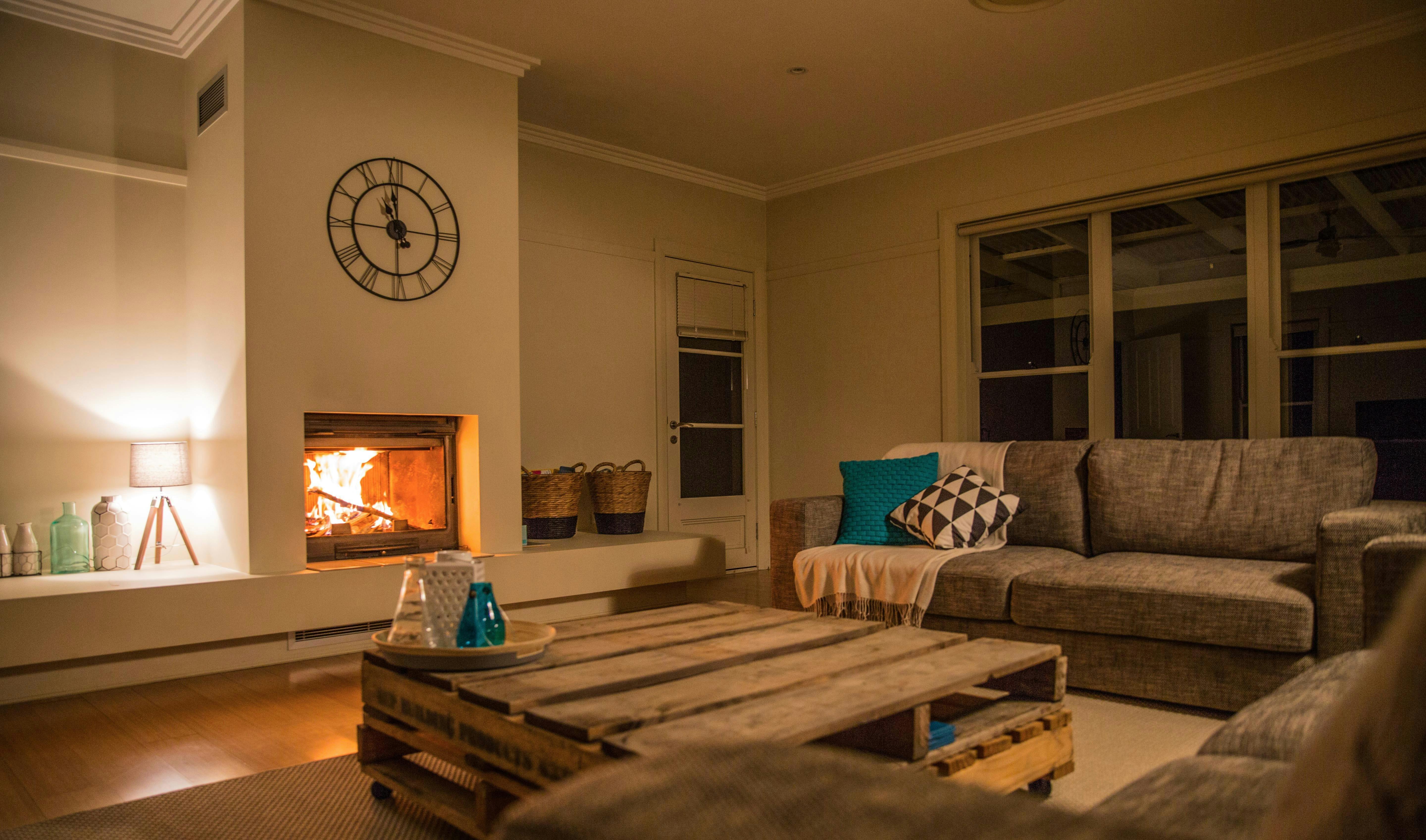 Living Area with Fireplace